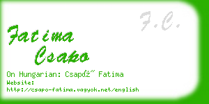 fatima csapo business card